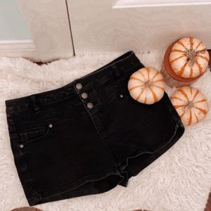 Black high waisted shorts